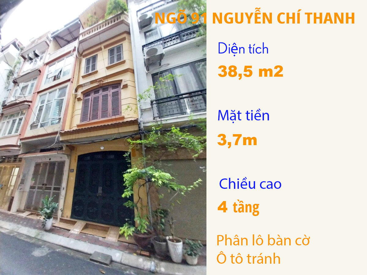 Bán Nhà Nguyễn Chí Thanh, diện tích 38,5m2, Ô Tô Vào Nhà, Vị Trí Đẹp, Kinh Doanh Sầm Uất