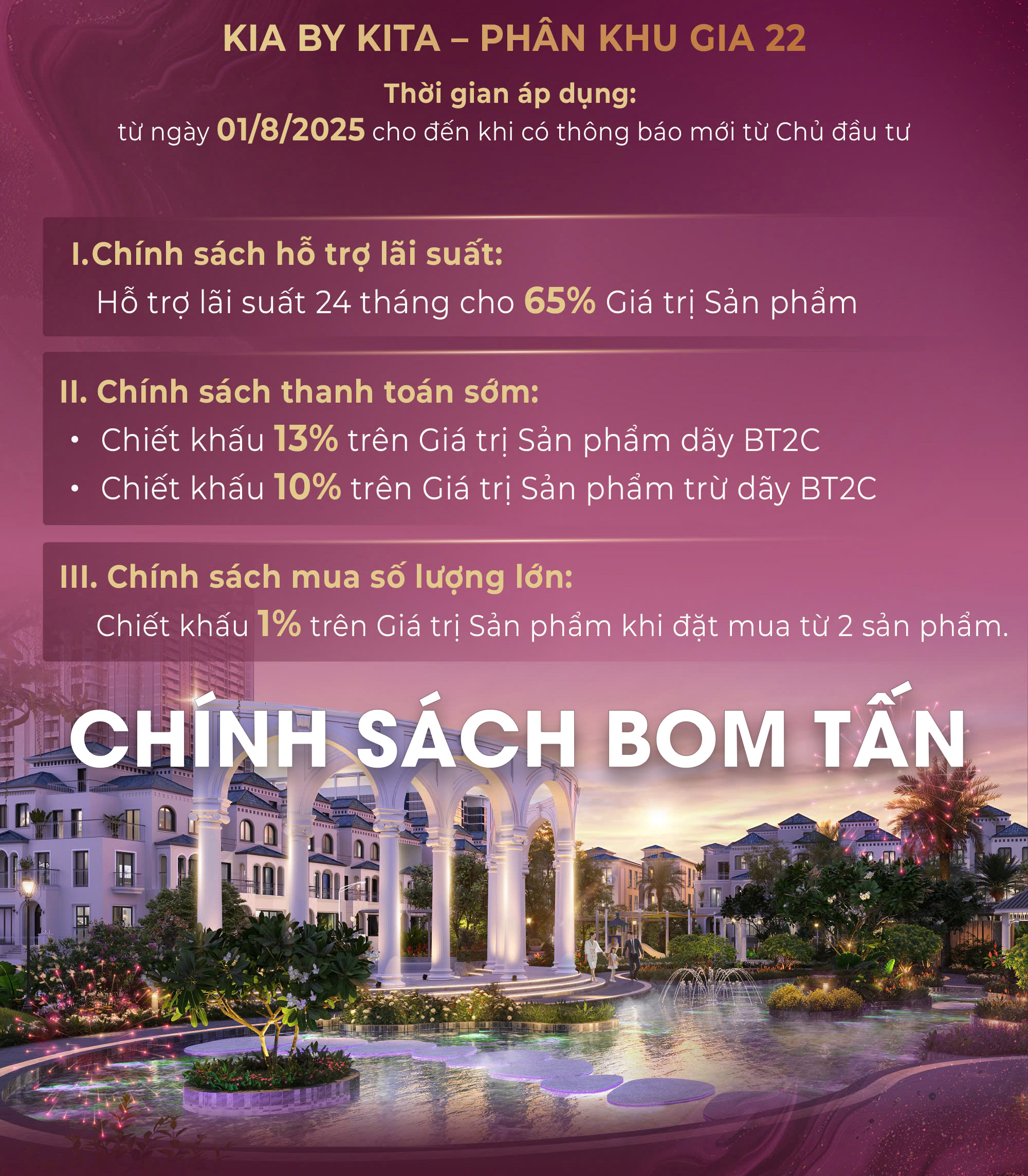 Chính sách bán hàng siêu bom tấn biệt thự GIA22 by Kita Ciputra