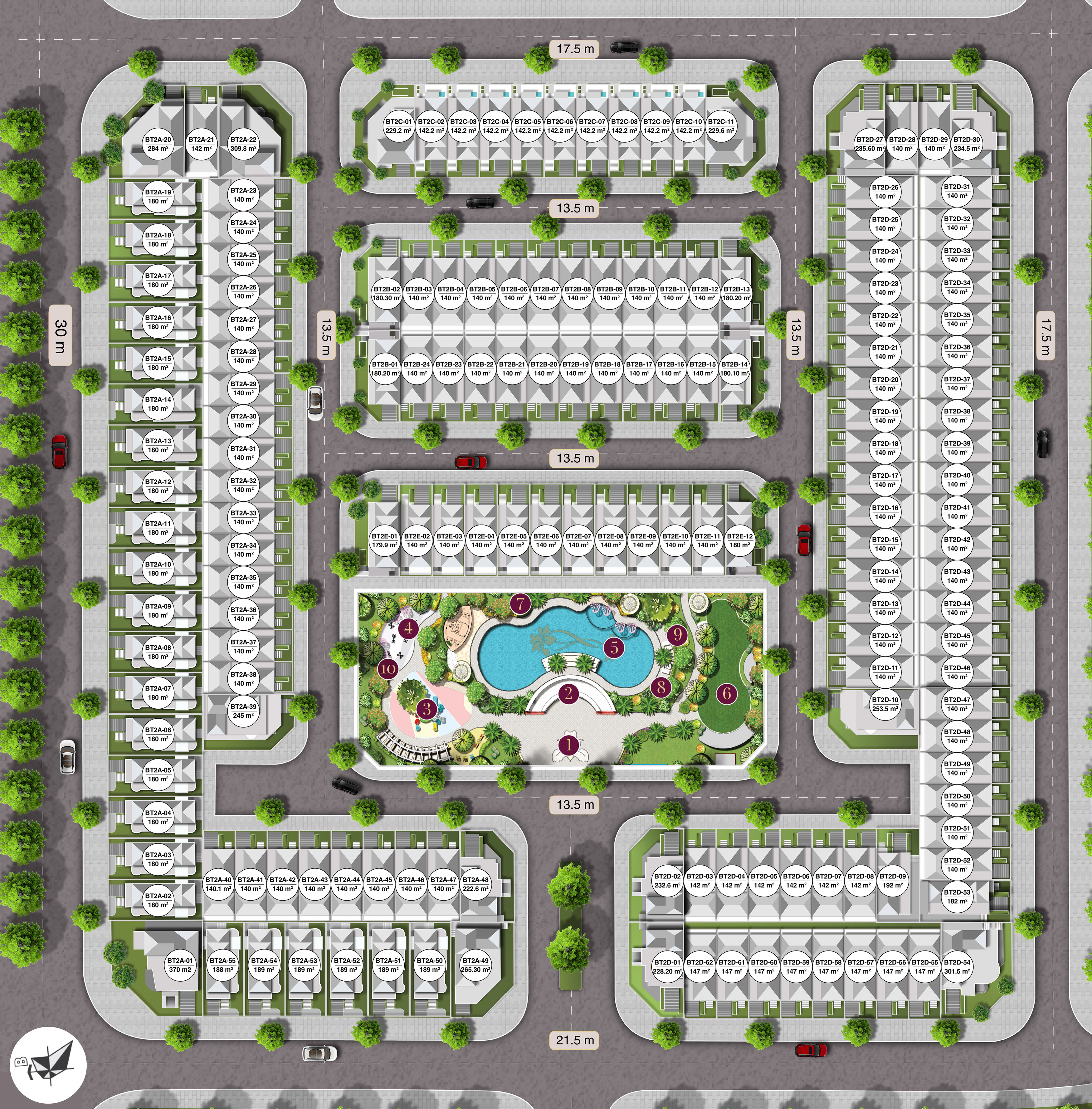 Mặt bằng chi tiết biệt thự Ciputra GIA22 by Kita Group